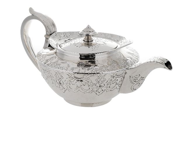 Teapot silver 624 grammi glasgow (gb) 1841-1842