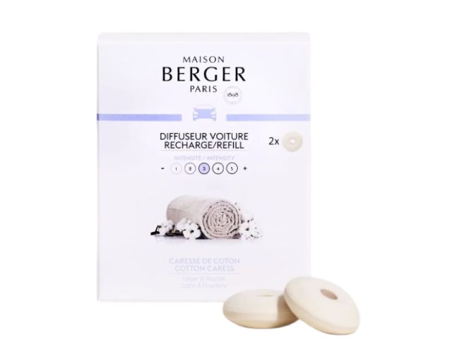 Ricarica diffusore auto 2 pezzi alla fragranza caresse de coton