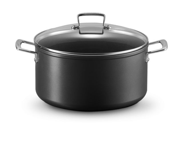 Pan in non-stick alluminium black