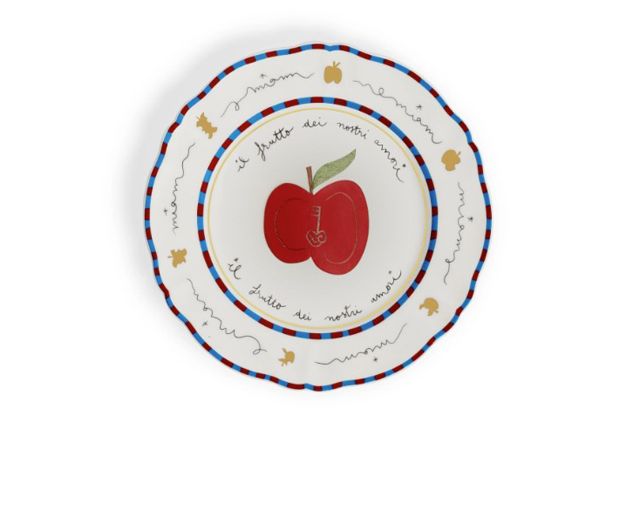 Plate il frutto della passione porcelain mela