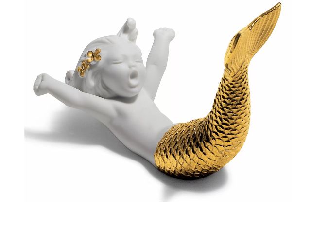 Waking up at see mermaid porcelain