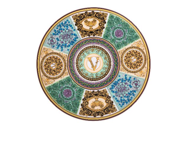 Charger plate barocco mosaic porcelain