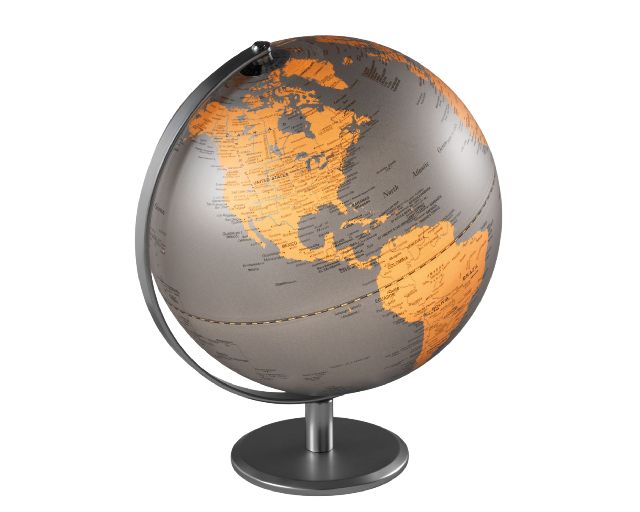 Illuminated globe grey