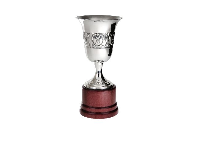 Coppa real argento con decorazione greca