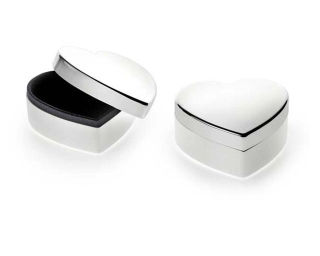 Scatolina cuore silver plated