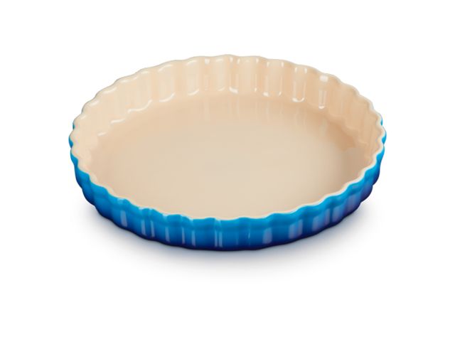 Tortiera Rotonda Tradition Gres Azure Blu Le Creuset