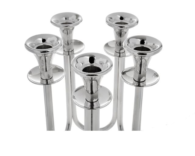 Candlestick Silver Five Flames Selezione Zanolli 7478 1781996g