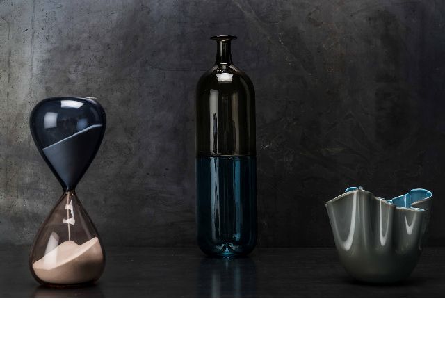 Vase Bolle Murano Glass Grey And Blue Venini 146225 93150301tpad