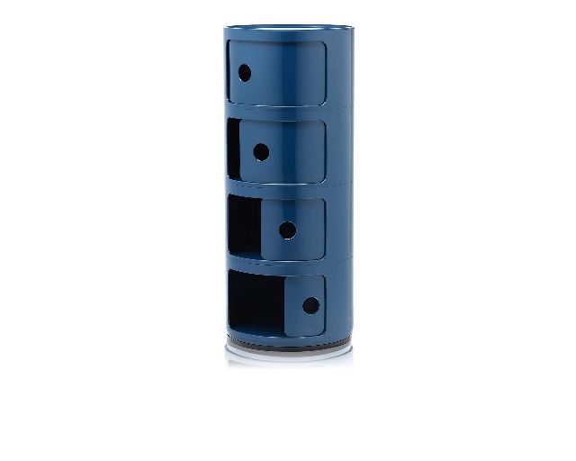 Cassettiera Componibile A Quattro Elementi Colore Blue Kartell