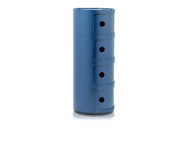 Cassettiera Componibile A Quattro Elementi Colore Blue Kartell