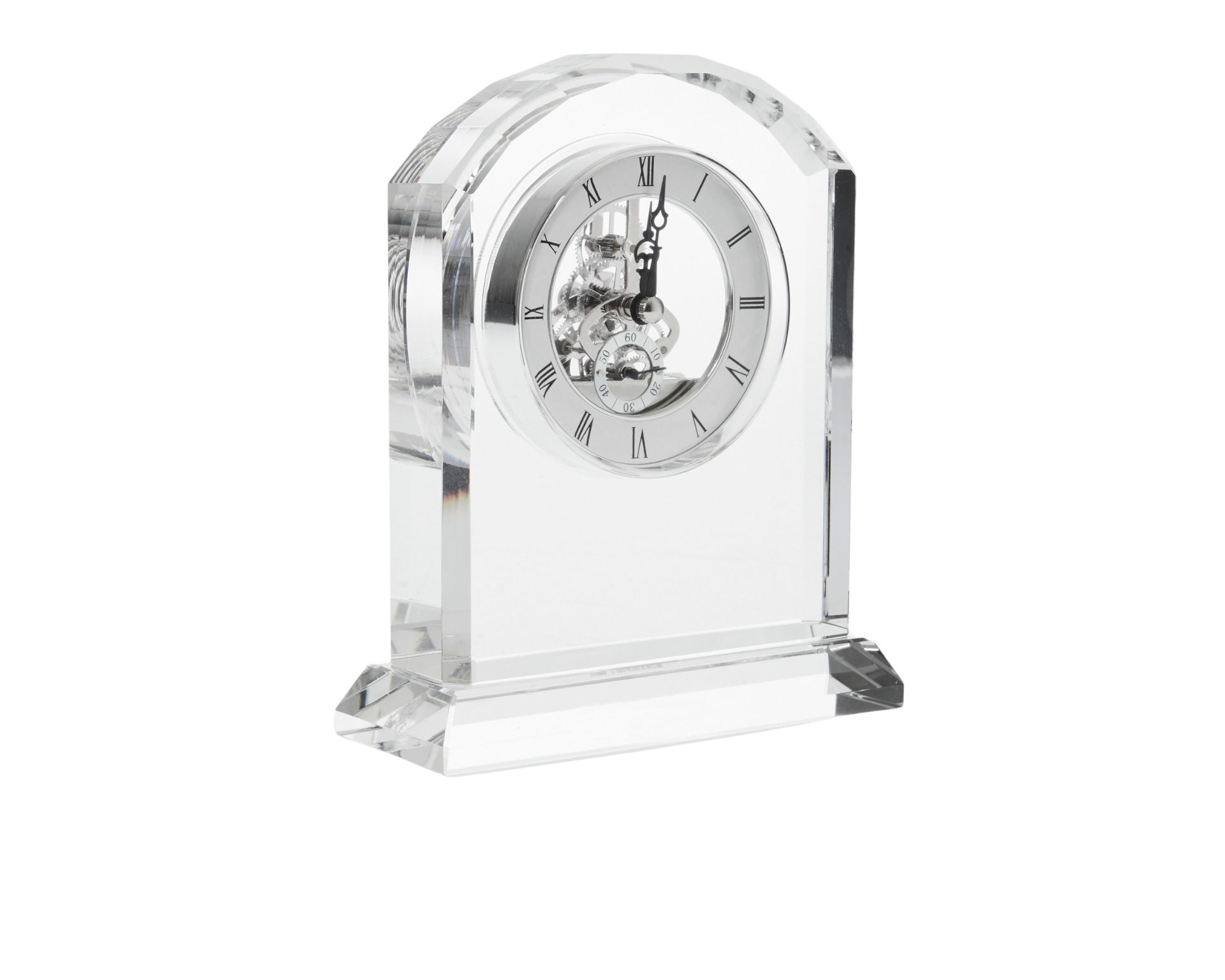 Orologio Da Tavolo Cristallo Con Movimento A Vista Ottaviani