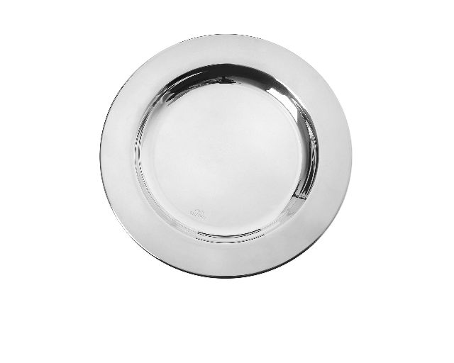 Coaster silver plated in cardinal style