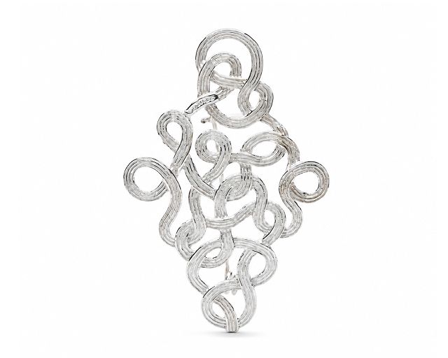 Spilla eloise argento intrecciata