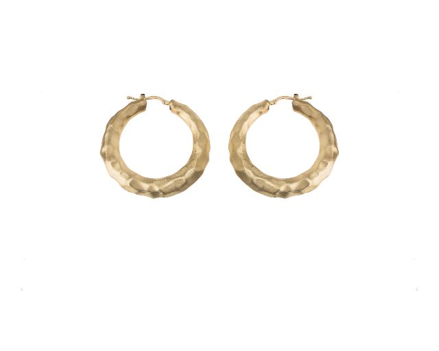 Hoop earrings silver satin
