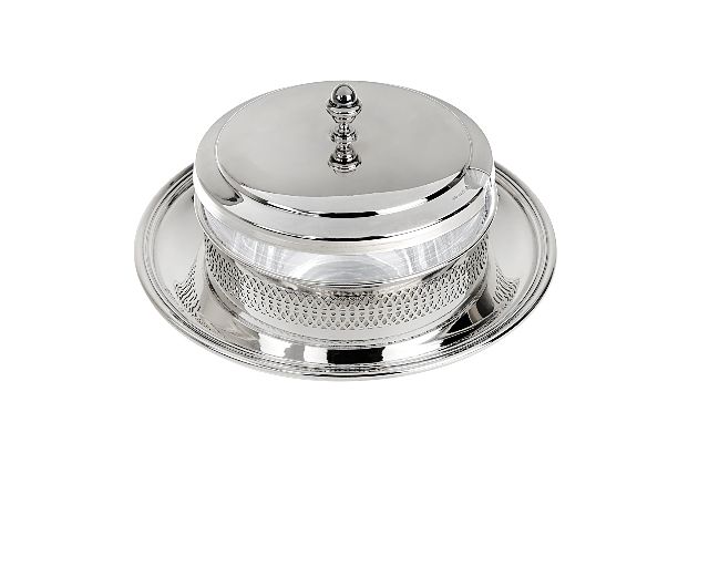 Cheese bowl silver in english style