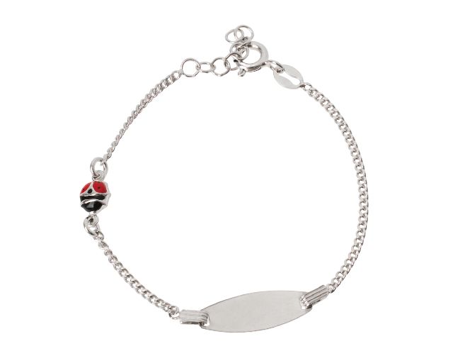 Bracciale bimba argento coccinella