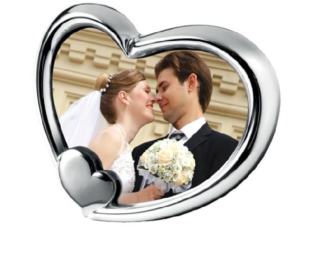 Cornice silver plated a forma di cuore