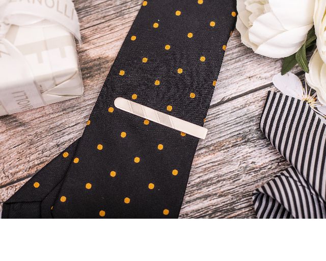 Tie Clip Silver With Double Satin Band Selezione Zanolli 127058 2vfermaca