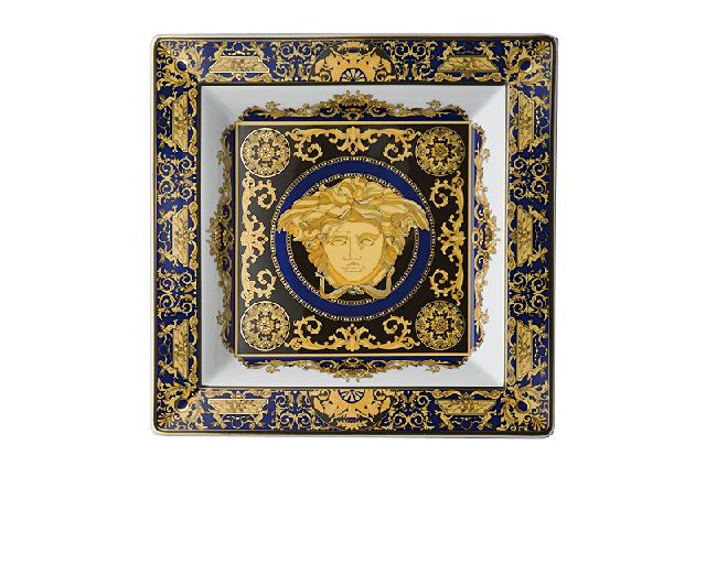 Coppa quadra medusa blue porcellana
