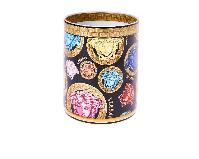 Vaso madusa amplified porcellana nero