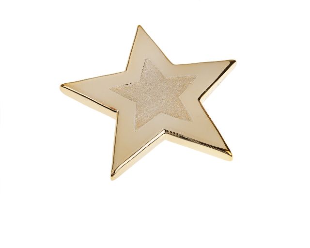 Portacandele Di Natale Stella Con Candela E Nastro Selezione Zanolli 159132 941ma3301oro
