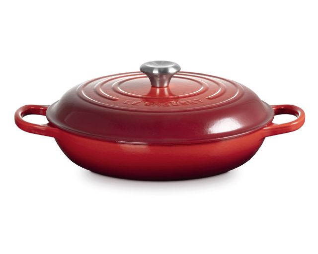 Low pan evolution cast iron cerise