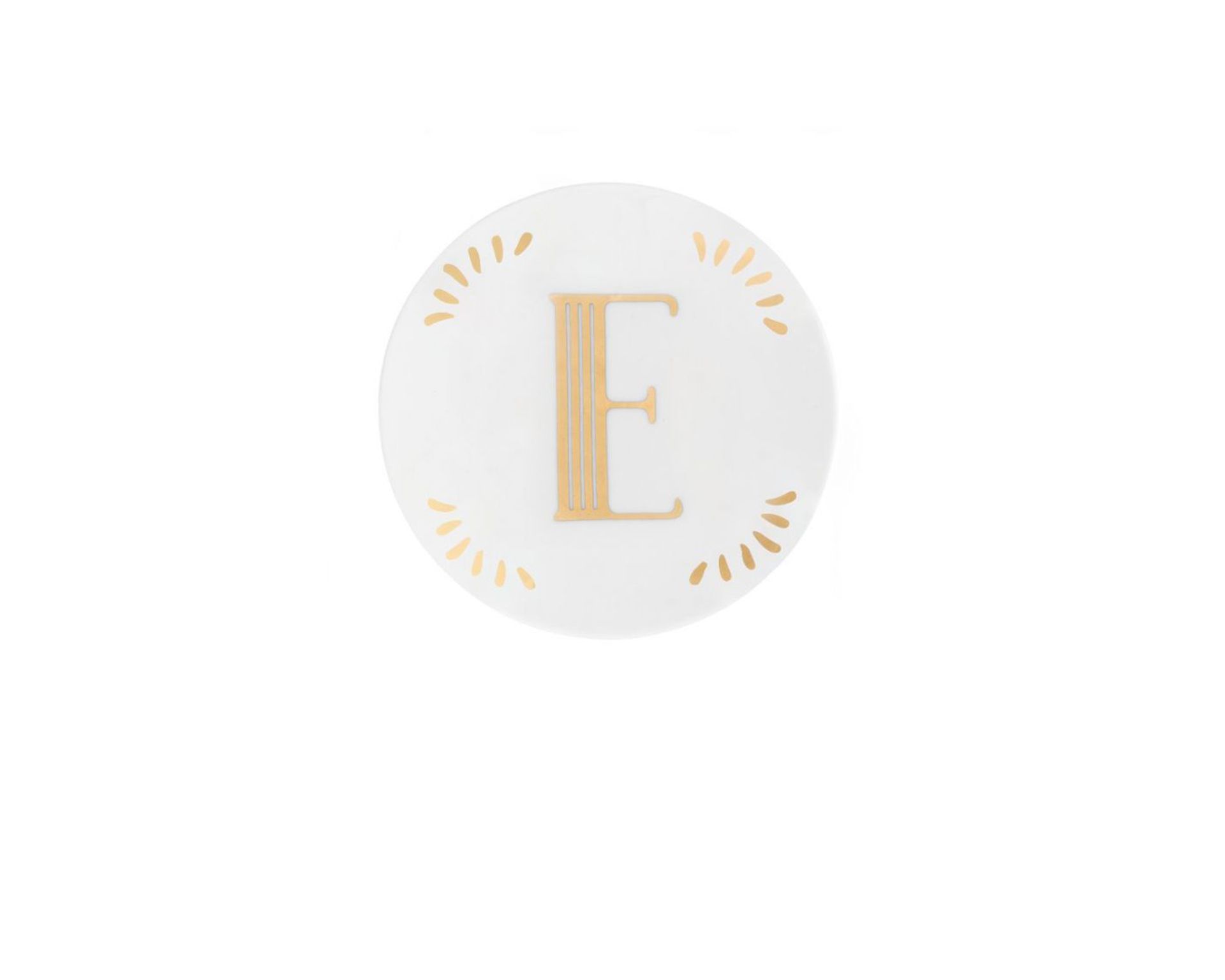 Little Plate Lettering Porcelain Letter E Bitossi Home 162598 954let00005