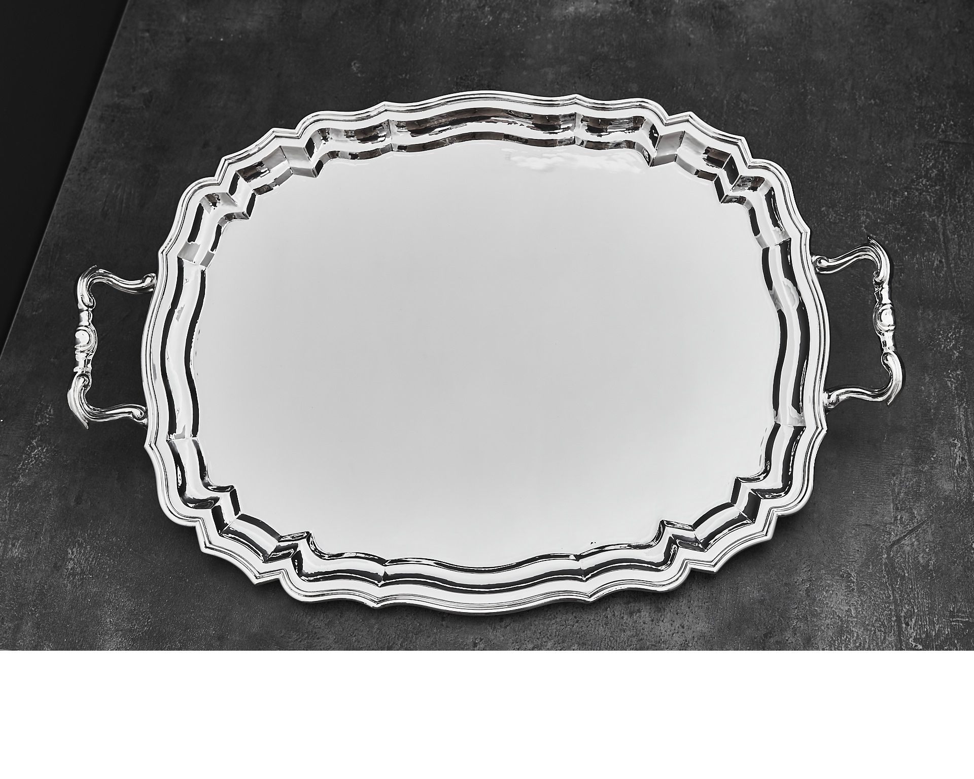 Vassoio Argento In Stile Settecento Usato Ricondizionato Zanolli Vintage 180805 Us0006164