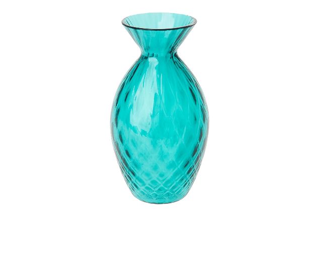 Vase gemme balloton murano glass green