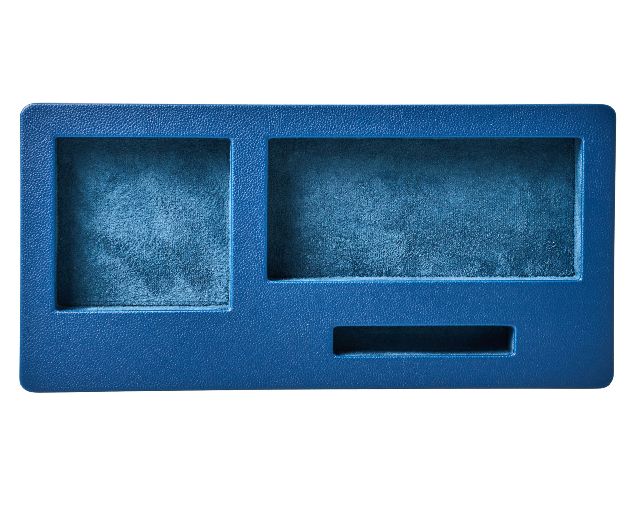 Organizer blue faux leather