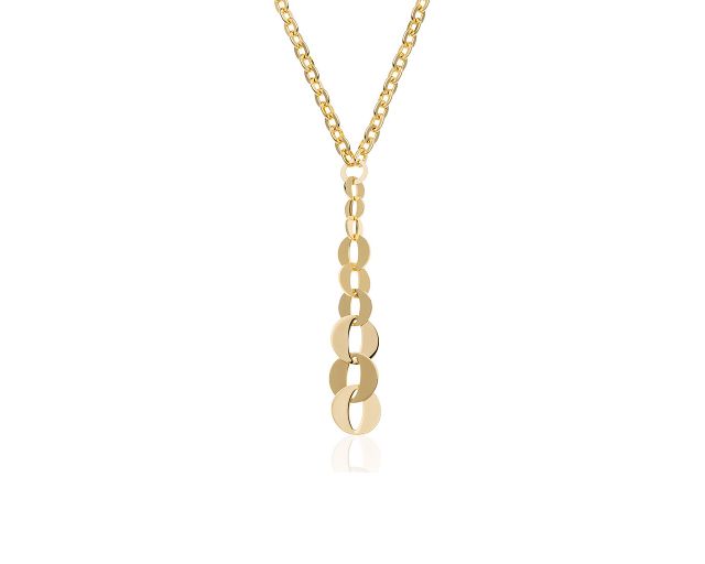 Necklace dinamica round chain in gilded bronze