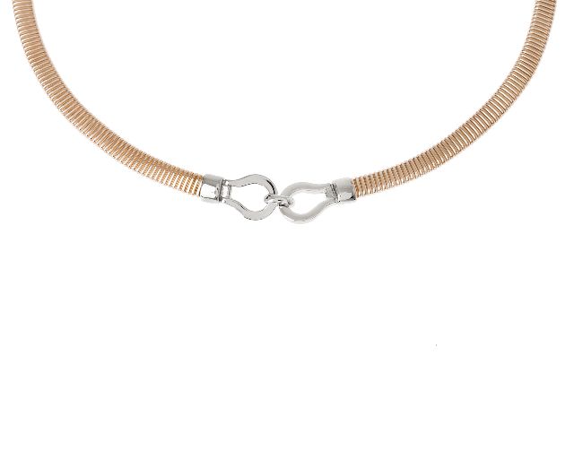 Collana Argento Tubogas Con Intreccio Centrale Selezione Zanolli 164605 834cf1715rhr