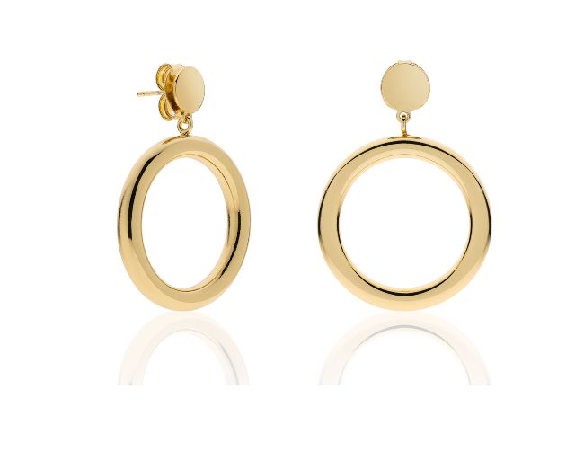 Orecchini a cerchio classica in bronzo dorato