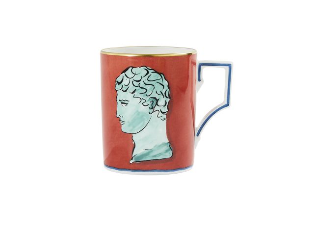 Mug il viaggio di nettuno porcellana rosso corallo