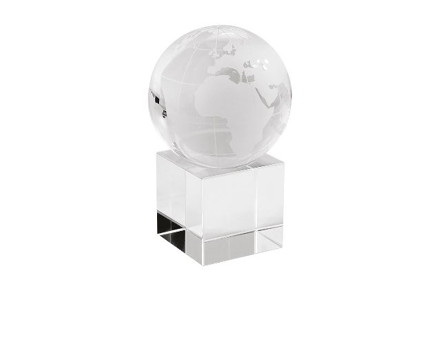 Globe earth crystal