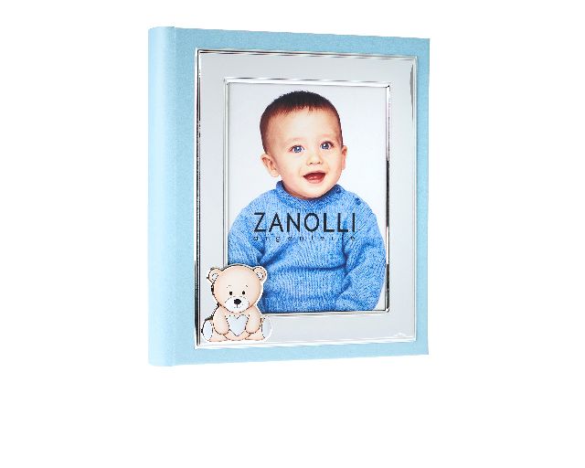 Album orsetto con cuore celeste