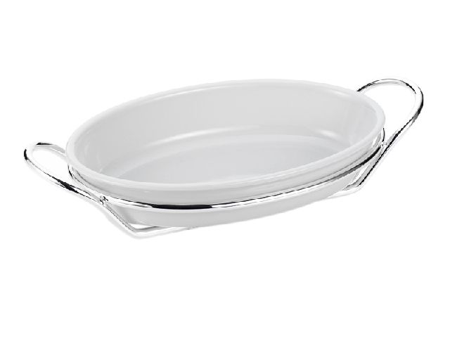 Pirofila ovale silver plated