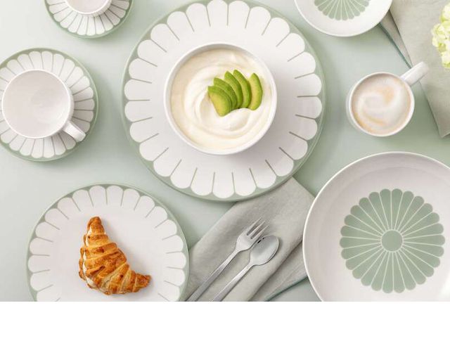 Pasta Plate Fleur Vert Porcelain Villeroy E Boch