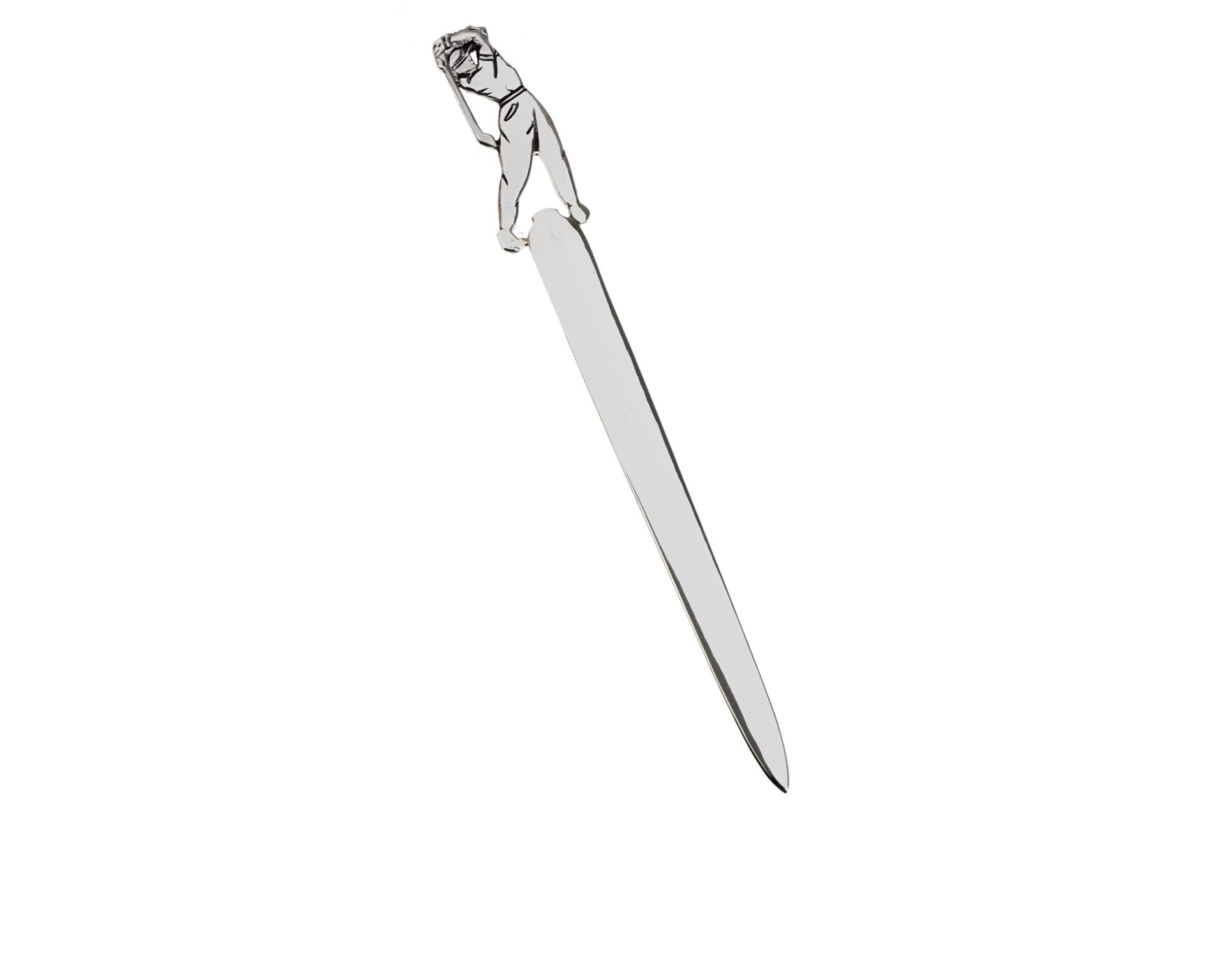 Paper Knife Silver With Golf Player Selezione Zanolli