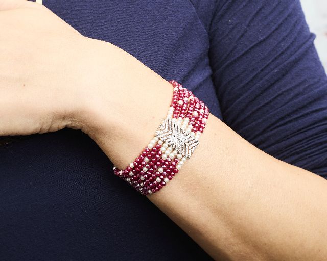 Bracciale Ottone Con Cristalli Bordeaux Sovrani 190078 814j10161