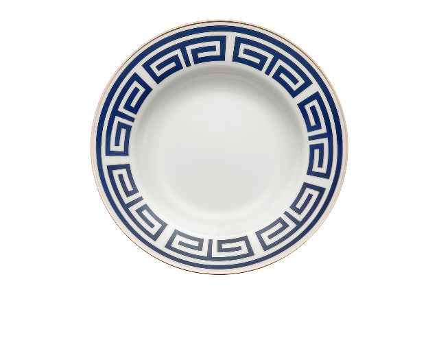 Soup plate labirinto zaffiro porcelain