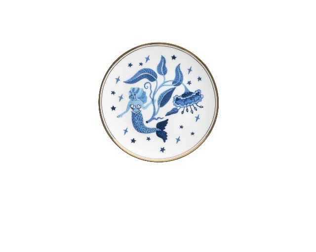 Little plate la tavola scomposta porcelain blue siren