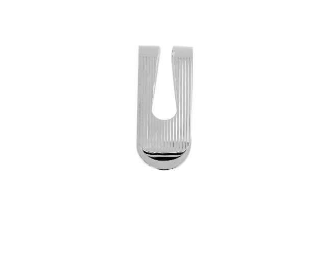Fermasoldi argento con righe verticali