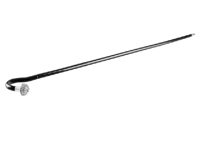 Curved stick half-sphere with crystals