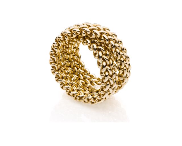 Anello chicco argento dorato