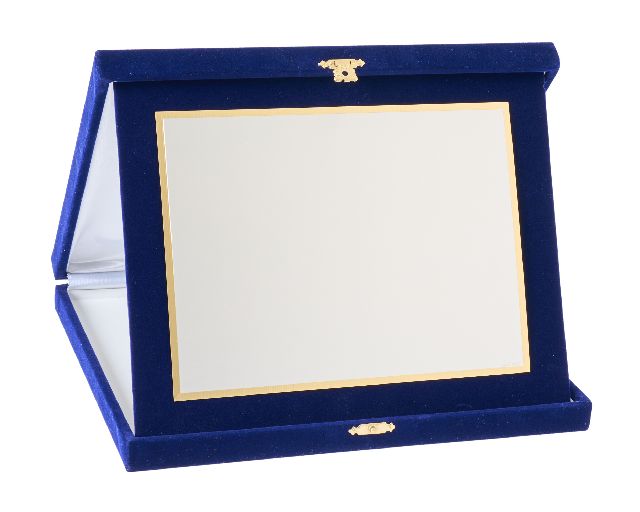 Targa silver plated con astuccio in velluto