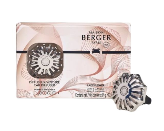 Diffusore auto corali con ricarica lady flower