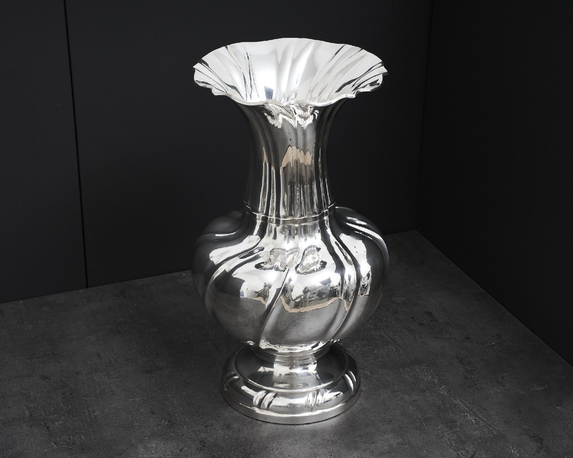 Vase Torcion Silver Zanolli Vintage 190531 Us0008754