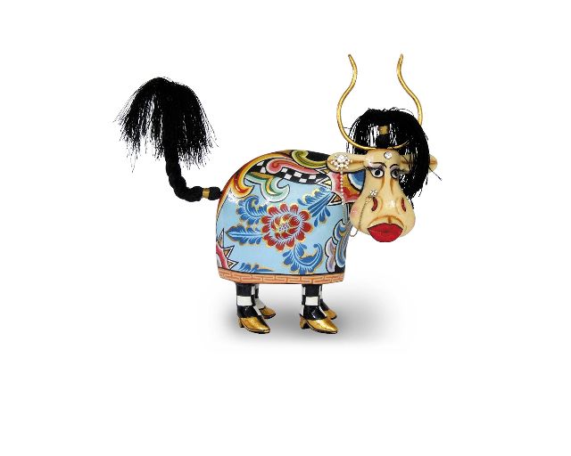 Mucca loretta m dipinta a mano
