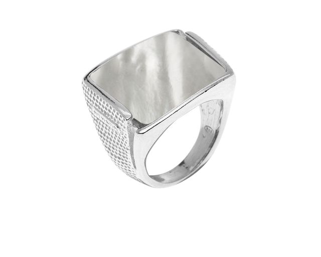 Ring riflesso silver and mother-of-pearl